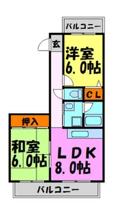 ラ・ベルメゾン長尾台【304号室】の間取り