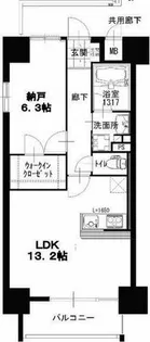 ムーランマグノリア【6階】の間取り