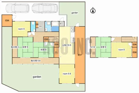 兵庫県揖保郡太子町鵤【一戸建】の間取り