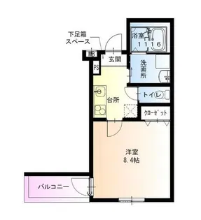 フジパレス西宮甲東園1番館【1階】の間取り