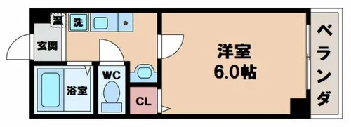 エスコート桑津【4階】の間取り