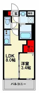 クルール感田【3階】の間取り