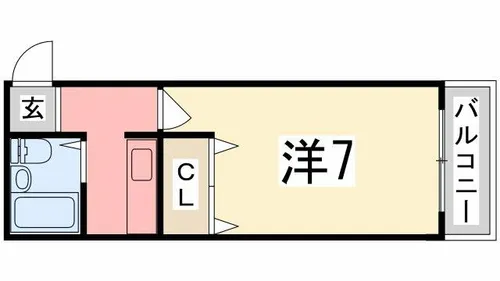 1Kの間取り画像