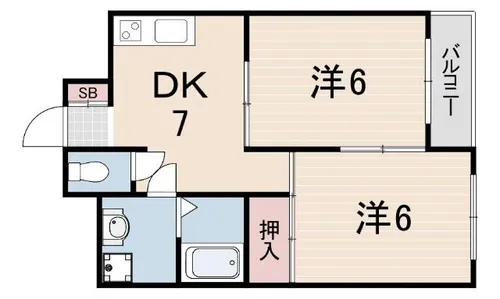 グランヴィア甲南【4階】の間取り