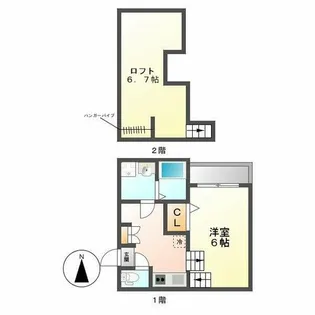 アルバーノ鶴舞Ricco【101号室】の間取り