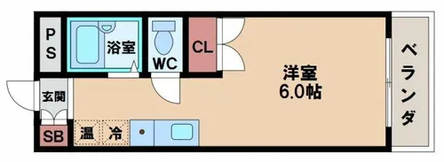 サントピア阿倍野【4階】の間取り