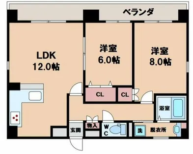 GATHERIA PACE(ギャザリアパーチェ)【2階】の間取り