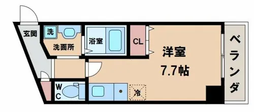 ラ・ヴェルデューア茶臼山【3階】の間取り