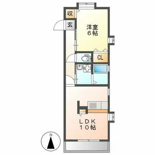 セジュール天神パーク【2階】の間取り