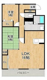 大阪府箕面市小野原東5丁目【マンション】の間取り