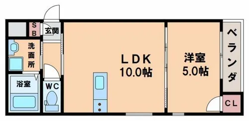 アリーバ鶴見橋【1階】の間取り