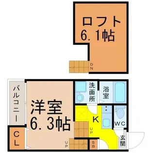 パルクカナヤマI【1階】の間取り