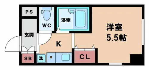 レヴェ北田辺【5階】の間取り