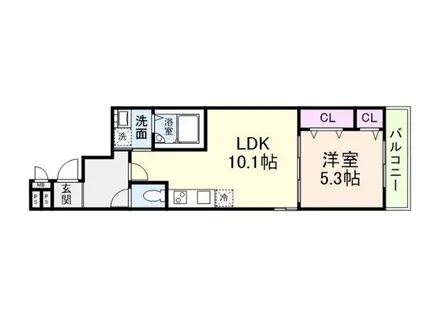 フジパレス西宮北口テラス【2階】の間取り