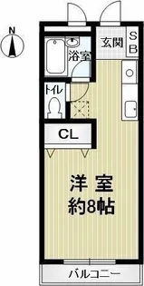 ジオコート桂【102号室】の間取り