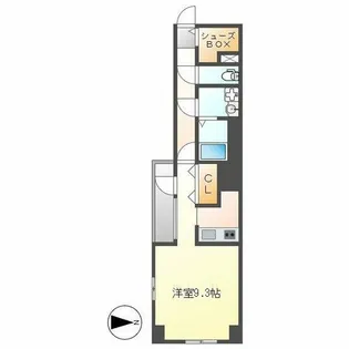 エイペックス名古屋鶴舞公園前【5階】の間取り