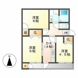 赤坂コーポ北棟【203号室】の間取り