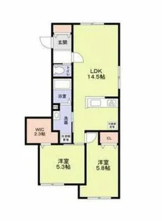 ラヴェルテュ播磨町【1階】の間取り