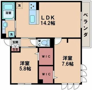 The Abeno【3階】の間取り