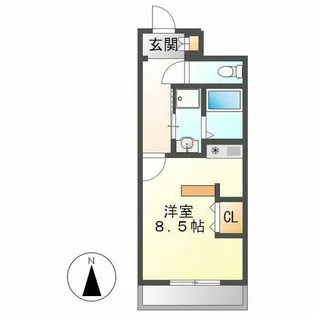 プランドールごきそ【1階】の間取り