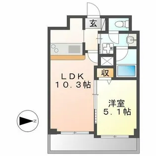 FS.幅下(エフエスハバシタ)【2階】の間取り