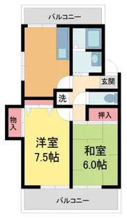 東町マンション【A2号室】の間取り