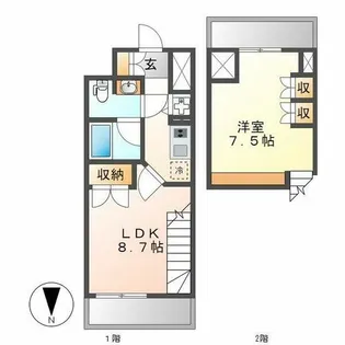 アプリーレ久屋大通公園【13階】の間取り