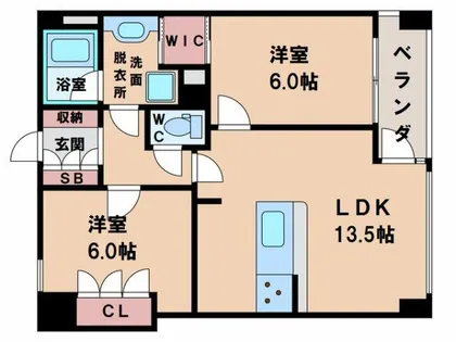 ショワジールタワー長居公園【3階】の間取り