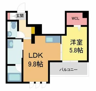 The Terrace 西宮北口【302号室】の間取り