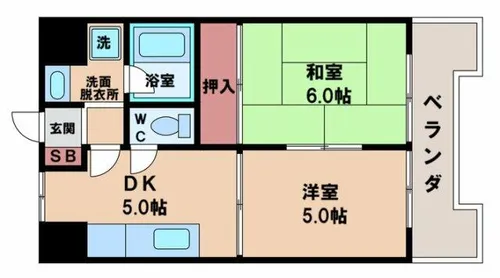 ロイヤルハイツ南栄【4階】の間取り