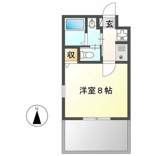 マーブルワン【1A号室】の間取り