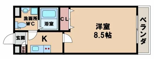 インパレス天王寺【1階】の間取り