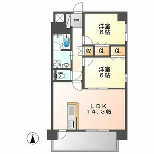 M’s名城公園【101号室】の間取り