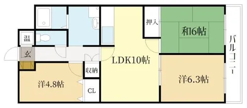 La・Grazie大久保【1階】の間取り