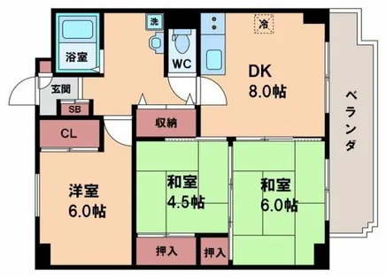 サンライフ【5階】の間取り