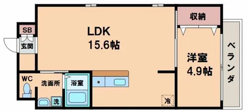 レオンコンフォート天王寺南【6階】の間取り
