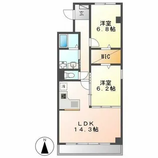 ラヴィータ泉【3階】の間取り