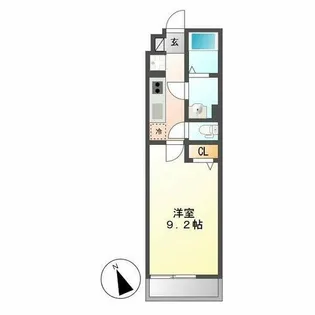 リブリ・平安通【207号室】の間取り