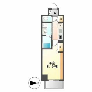 ロイヤルスクエア徳川【201号室】の間取り