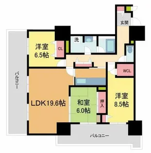 セントラルガーデンタワー【26階】の間取り