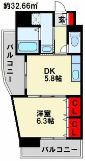 FARO戸畑駅前マンション【9階】の間取り