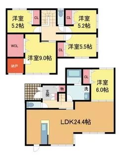 兵庫県宝塚市青葉台1丁目【一戸建】の間取り