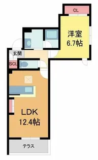 ShaMaisonGardens御影【102号室】の間取り