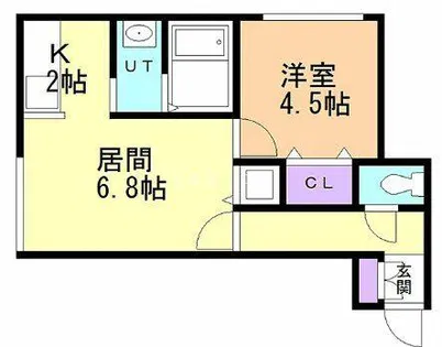 リベルティ美園【105号室】の間取り
