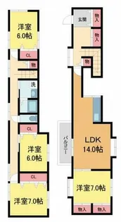 兵庫県宝塚市光ガ丘2丁目【一戸建】の間取り