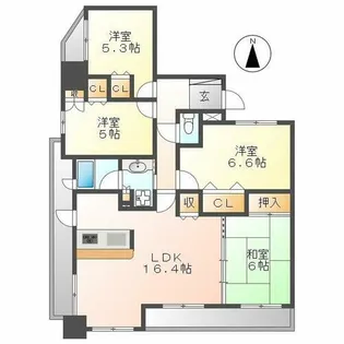 パークアクシス金山WEST【801号室】の間取り