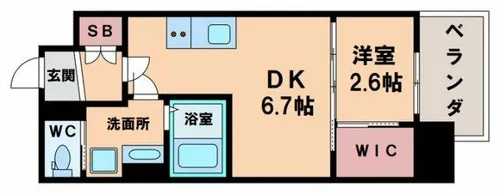 セレニテ谷九プリエ【10階】の間取り