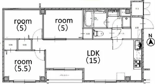 HIT KITATANABE SIX【2階】の間取り