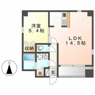 グランレーヴ大須観音【202号室】の間取り