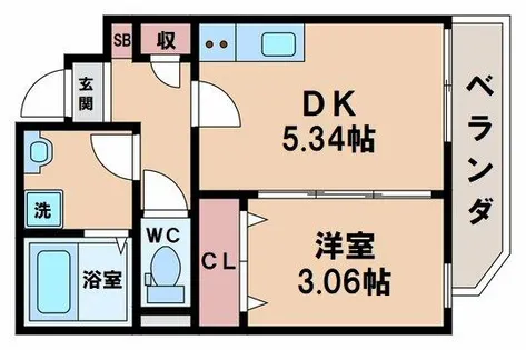 GRANDSTEADY天王寺町【3階】の間取り